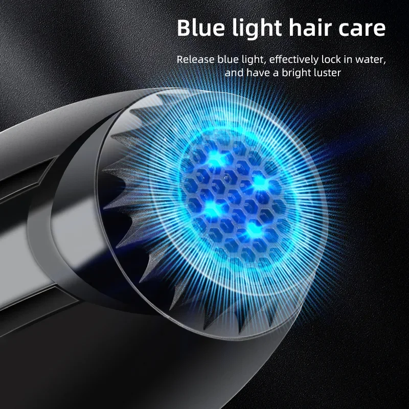 Negative ion blue light hair dryer