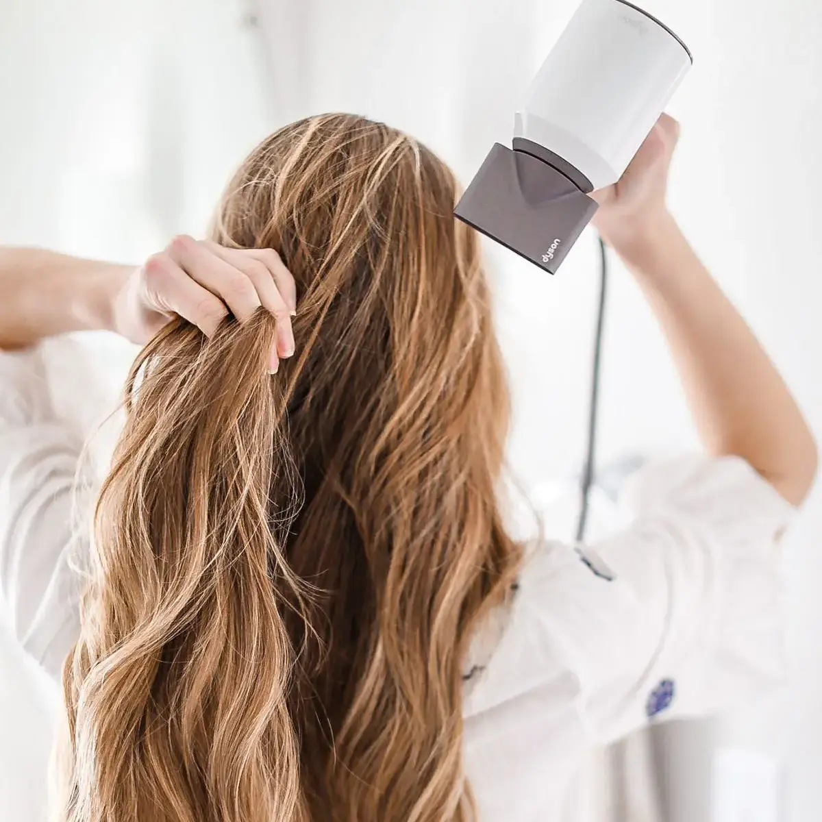 keep a distance when drying hair